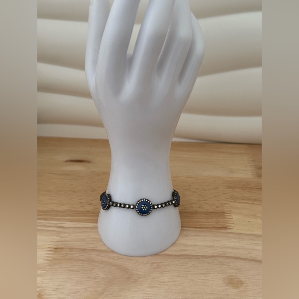 Elegant Blue and Silver Bracelet